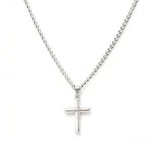Collier pendentif croix minimaliste religieux en acier inoxydable massif, anti-ternissement, personnalisé, vente en gros, pour hommes et femmes - Product Image 1