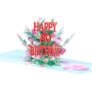 NOUVEAU Carte 3D de joyeux <span class=keywords><strong>anniversaire</strong></span> en papier avec Pop up Fruit Cake Sharp et Wishes Card Emballé avec enveloppe Emballage Prêt pour l'expédition - Product Image 3
