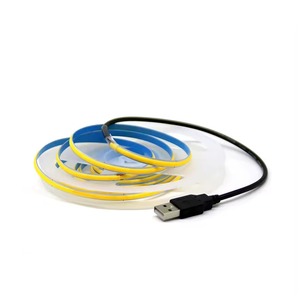 Striscia <span class=keywords><strong>LED</strong></span> COB 3000K 5V 320LED/m Ra80 Flessibile in PVC IP20 Alimentata via USB Dimmerabile per Giardini e Parchi a Tema - Product Image 2