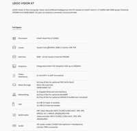 Mini PC UDOO VISION X7 para Visión Artificial e Inteligencia Artificial, Basado en Intel Atom X7-E3950 con 8GB de Memoria de Cuatro Canales