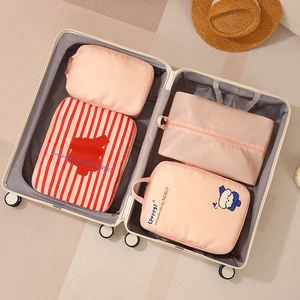 Lot de 4 sacs de compression pour voyage, organisateurs de garde-robe, cubes de rangement pour valises et bagages - Product Image 4