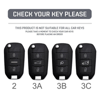 Étui de protection pour clé de voiture en plastique carbone pour Peugeot 208 308 T9 508 2008 pour Citroën C4 pour Opel Corsa Crossland X Accessoires auto