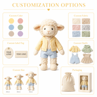 Fabricant de peluches personnalisées CE CPC ASTM, mouton mignon sur mesure avec porte-clés en peluche douce, figurines en peluche personnalisées