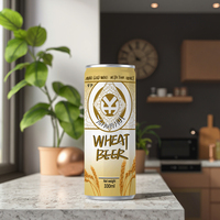 Bière artisanale Premium OEM, type Dark Lager, 4,5% d'alcool, 330 ml, en canettes/bouteilles en aluminium, impression de logo personnalisée, 24 canettes/boîte, vert