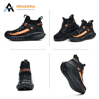 Chaussures de sécurité à doublure en maille, souples et respirantes, avec embout en acier, anti-écrasement, anti-perforation, pour la construction, unisexe
