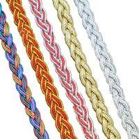 7mm vêtement décor tressé dentelle coupe chapeau chaussures tapisserie d'ameublement or argent bord ruban embellissement Textile torsion bordure garnitures