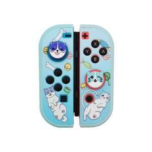 เคสป้องกันเครื่องเล่นเกม Nintendo NS OLED ปี 2023 ลายแมวและสุนัข พร้อมฝาครอบจอยสติ๊ก อุปกรณ์เสริมสำหรับเล่นเกม - Product Image 4