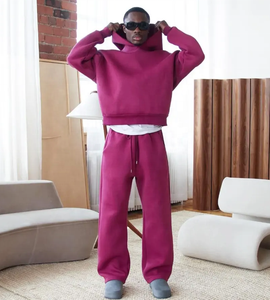 Custom Oversized <strong>Pullover</strong> Cropped Hoodie <strong>Men</strong> Hooded Sweatshirt Heavyweight 100% Cotton Hoodie and Pants Blank <strong>Men</strong> - Product Image 5