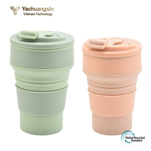 แก้วกาแฟพับได้ซิลิโคนขนาด 12 ออนซ์ เป็นมิตรกับสิ่งแวดล้อม พร้อมฝาปิด - ดีไซน์น่ารักสำหรับผู้ใหญ่ - Product Image 3