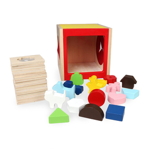 Juego de Emparejamiento de Formas Geométricas Montessori, Juguete Educativo, Caja Ciega, Caja de Memoria Táctil, Juguete Educativo de Madera, Caja de Rompecabezas Ciega - Product Image 2