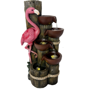 Fontaine murale à plusieurs niveaux Flamingo avec éclairage LED - Product Image 1