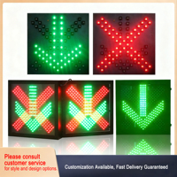 Feux de signalisation routière à LED à pixels, croix rouge et flèche verte, pour contrôle de voie rapide, simple ou double face