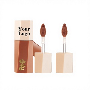 Wholesale 14 Colors Organic Vegan Velvet Matte Liquid Cream <b>Lip</b> Gloss Long Lasting Waterproof Custom Logo Private Label Makeup - Product Image 2