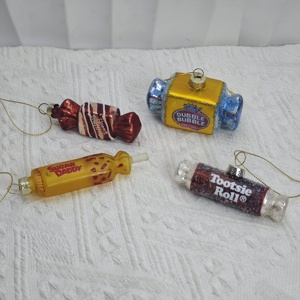 Hot Selling Hand Blown Classic Yellow Bubble Gum Glass Ornament Suitable for Christmas Home Decor - Product Image 1