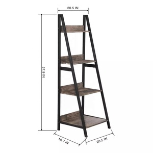 KỆ BẬC THANG Kệ Sách 4 Tầng Kệ Sách Công Nghiệp Kệ Đựng Đồ Cho Phòng Khách, Văn Phòng Tại Nhà, Quả Óc Chó - Product Image 2