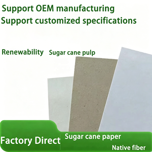 Papel Ecológico de Pulpa de Caña de Azúcar Blanco Alto/Blanco Estándar/Marrón Personalizado OEM - Product Image 1