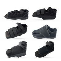 Chaussures médicales respirantes noires en maille 3D à prix d'usine avec coussin EVA et semelle extérieure TPR pour le soutien de la décompression de l'avant-pied
