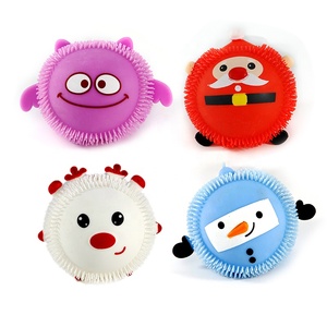 ADDOIL New Tpr Squeeze <b>Light</b> <b>up</b> Christmas Snowman Elk Puffer Ball Fidget Toy for Kids Soft Squishy Toy - Product Image 2