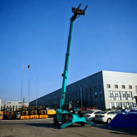 Chargeur agricole diesel télescopique, chariot élévateur télescopique de 3 tonnes avec hauteur de levage de 7m à 18m et cabine