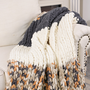 Nhà Máy Bán Buôn Tùy Chỉnh Chenille Acrylic Tay Đan Chăn Tùy Chỉnh Ném Sofa Ném Cho Trang Trí Nội Thất - Product Image 4