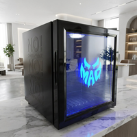 Pour les boissons énergisantes : Réfrigérateur commercial Monster Mini avec porte vitrée pour boissons, équipement de réfrigération avec logo LED personnalisé