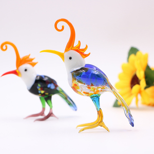 Ornement d'oiseau en verre moulé de <span class=keywords><strong>murano</strong></span> s, nouvelle conception charmante, ornement en oiseau - Product Image 2