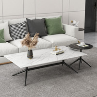 Ensemble de table basse de bureau en marbre moderne et très vendu, meubles de maison, table d'appoint en acier inoxydable pour le salon