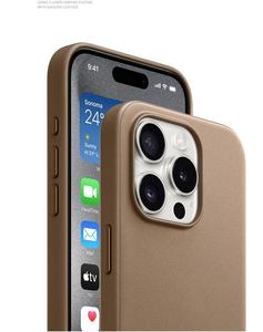 Funda <span class=keywords><strong>de</strong></span> Teléfono Móvil Personalizada DYL para 15 Plus, <span class=keywords><strong>de</strong></span> Cuero, Tejido Fino, Magnética, a Prueba <span class=keywords><strong>de</strong></span> Golpes, Estilo Urbano - Product Image 1