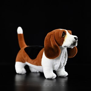 Peluche Personalizado Realista <span class=keywords><strong>de</strong></span> Perro Basset <span class=keywords><strong>Hound</strong></span>, Cojín Largo <span class=keywords><strong>de</strong></span> Animal <span class=keywords><strong>de</strong></span> Peluche para el Hogar, Suministro para Boutiques, Fabricación Personalizada OEM ODM - Product Image 1