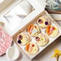 Boîtes pliables pour cupcakes, emballages plats, 6, 12, 24 unités, empilables, avec poignée, doublure en carton écologique, pour fêtes et événements, prêts à être expédiés