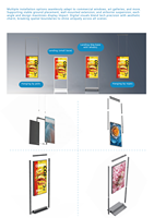 Fenêtre de signalisation numérique Full Hd Affichage vidéo LCD Double écran Double face Design ultra mince Affichage LDZ suspendu pour centre commercial Hopping