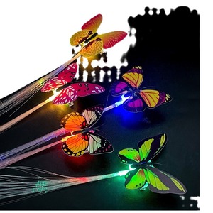 Colorful Butterfly Shaped Glowing Braids LED Fiber Optic Hair Birthday Party Props For Girls Plastic Non Toxic - Product Image 4