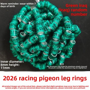 Anillo de Aluminio y Plástico para Patas de <span class=keywords><strong>Palomas</strong></span>, Redondo, para Cría y Competición, 2026 - Product Image 3