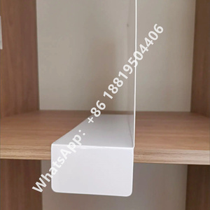 Separadores de estante de armario 4 unids/set armarios de acrílico transparente separadores de estante organizador de ropa partición para armario de dormitorio y - Product Image 3