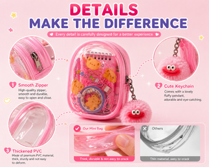 Ensemble de papeterie mignon avec ours et pochette transparente - Fournitures scolaires <span class=keywords><strong>kawaii</strong></span> pour enfants, cadeau, ensemble de carnet portable et de trombones - Product Image 5