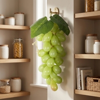 Productie Groothandel Groene Kunstmatige Druiven Kunstfruit Plastic Fruit PVC Druiven voor Decoratie