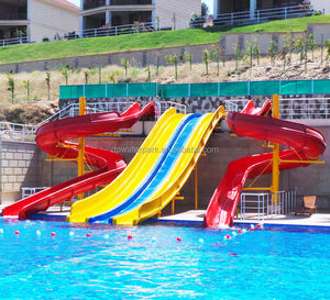 Outdoor Theme Park Attractions Swimming Pool Amusement Equipment Water Slides Rides Aqua Play Fiberglass for Children and Adults