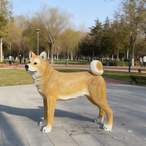 2025 Nieuwste Realistische Akita Inu Hond Sculptuur Standbeeld Hars Weerbestendig Tuinhuis Decor Levensechte Hond Figuur Kunst <span class=keywords><strong>Outdoor</strong></span> - Product Image 6