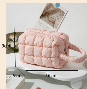 Cosmetic-Bag Travel Women Cute Bag Makeup for Purse Zipper Checkered Storage Pouch <b>Gift</b> - Product Image 4
