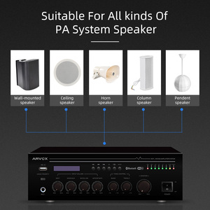 Suitable PA5 Mini Ceiling Speaker Mixer Amplifier with Fm Bt <b>Usb</b> Wifi <b>Mp3</b> Equalyser Microphone Input - Product Image 3