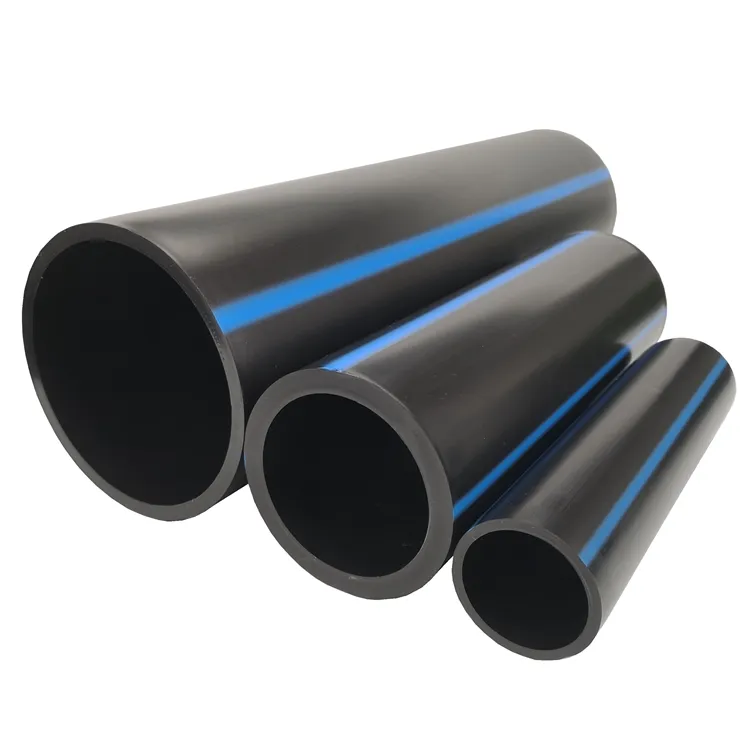 Tubería de plástico hdpe para residuos y agua, tubería negra de alta calidad de 20 a 1000mm, sdr17, gran diámetro, en venta
