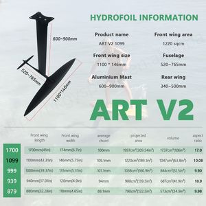 ART V2 1099 fibra de carbono poliéster módulo completo mástil alto Wingfoil tabla de surf deportes acuáticos hidroplanos para tabla de surf de lámina - Product Image 2