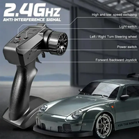 Voiture de course télécommandée AiJH 2,4 GHz, modèle de voiture de drift avec gyroscope, lumière LED et recharge pour enfants