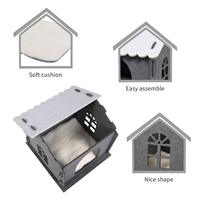 Préservatif d'animaux d'intérieur en feutre, niche en forme de grotte pour chat, avec coussin amovible et lavable, idéal à un château confortable, livraison gratuite