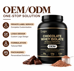 Polvere Proteica al Gusto di Cioccolato Senza Glutine ISO ODM, Integratore Post-Allenamento per Crescita Muscolare e Bodybuilding - Product Image 1
