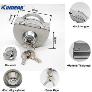 Không có cài đặt khoan cửa kính Hệ thống khóa trung tâm kính để khóa cửa bệnh viện cửa hàng thương mại lối vào - Product Image 3