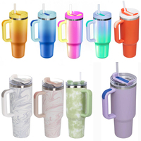 Vasos con aislamiento térmico de doble pared, tazas de café para Latte Cappuccino, tazas de té de vidrio Espresso con asa, vaso de 40oz