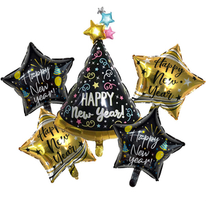 Globo con Forma <span class=keywords><strong>de</strong></span> Sombrero <span class=keywords><strong>de</strong></span> Fiesta con Temática <span class=keywords><strong>de</strong></span> Discoteca y Estrellas <span class=keywords><strong>de</strong></span> Champán, Set <span class=keywords><strong>de</strong></span> Globos <span class=keywords><strong>de</strong></span> Papel <span class=keywords><strong>de</strong></span> Aluminio para Nochevieja - Product Image 4