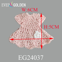 Gaun Mini Rajut Warna-warni untuk Baby Shower dengan Hiasan Bunga untuk Pakaian Mini Dress Fashion untuk Baptisan EG24037 6X5CM