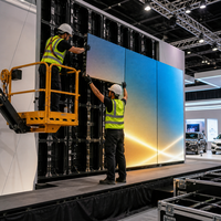 P1.95 Modul Layar LED Video Wall Magnetik dengan Servis Depan 500x500mm, Layar LED HD untuk Pameran Peluncuran Produk